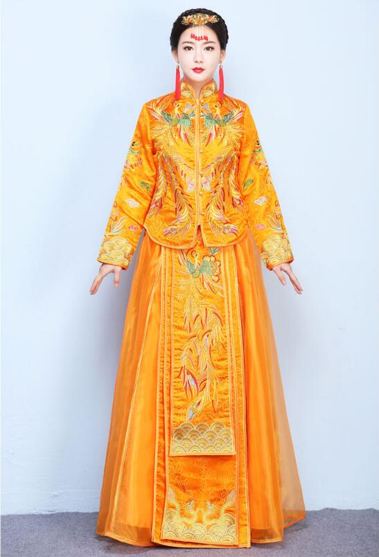 中國風龍鳳褂中式婚禮禮服圖片