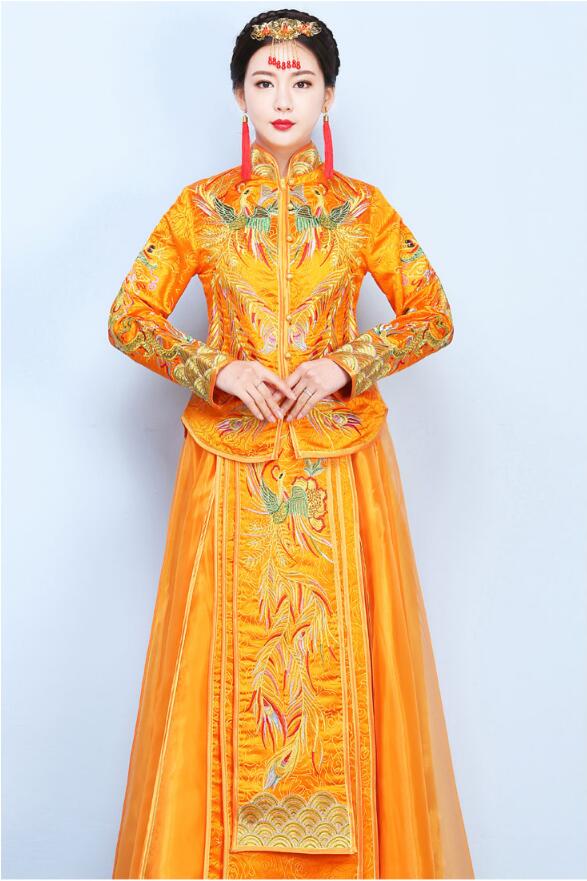 中國風龍鳳褂中式婚禮禮服圖片