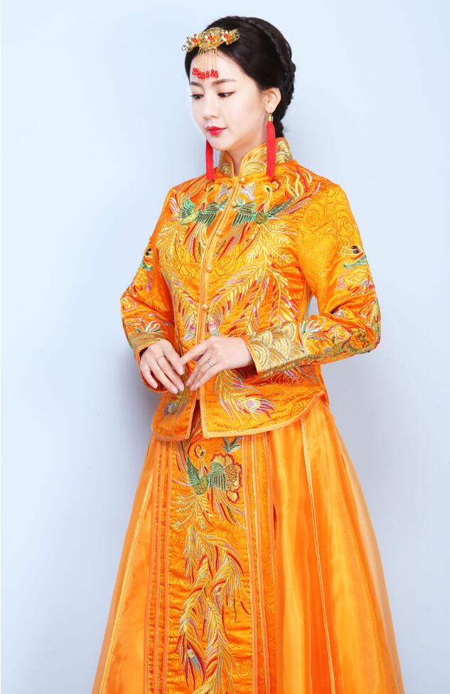 中國風龍鳳褂中式婚禮禮服圖片