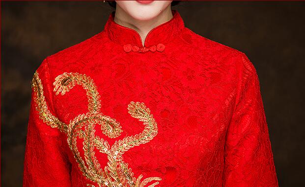 中國風禮服中式新娘禮服圖片