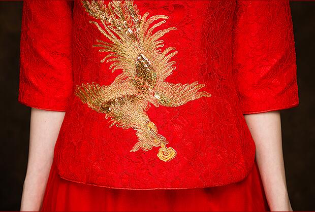 中國風禮服中式新娘禮服圖片