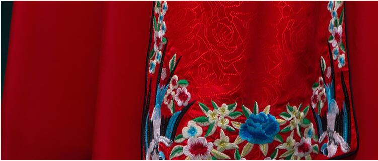 復古刺繡嫁衣中式禮服圖片