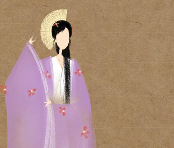 唯美中國風扇子頭古裝發型