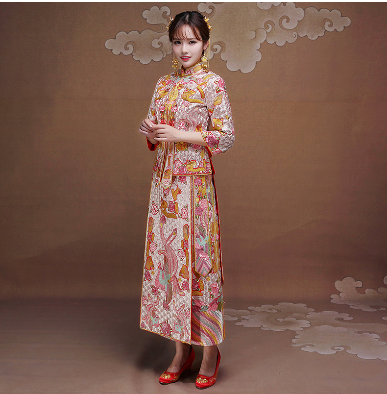 中式敬酒服喜服結婚龍鳳褂