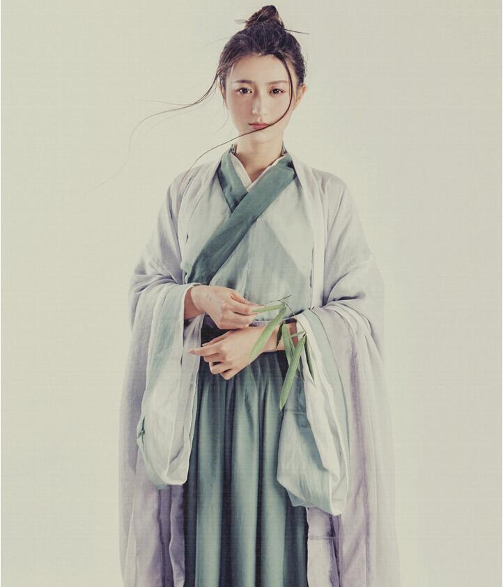魏晉風漢服 淺交領大袖廣袖襦裙