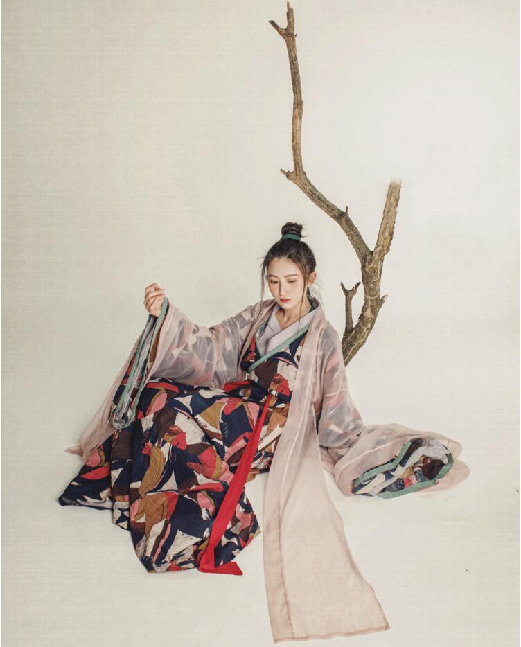 魏晉風直裾襦裙 漢服美女