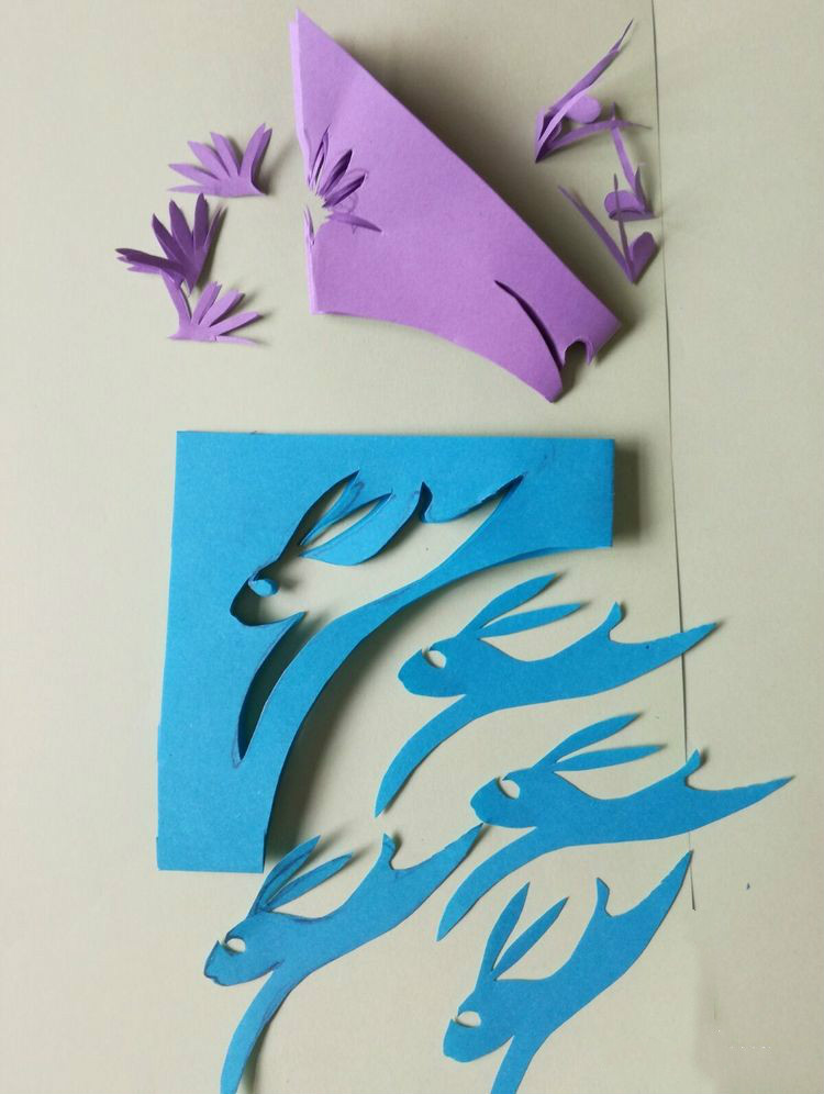 創意十足中秋玉兔剪紙，兔子鬧仲秋