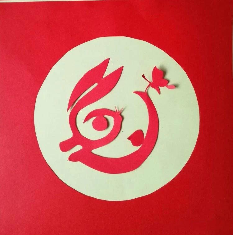 創意十足中秋玉兔剪紙，兔子鬧仲秋