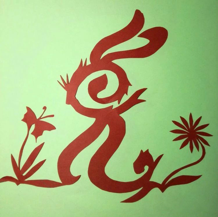 創意十足中秋玉兔剪紙，兔子鬧仲秋