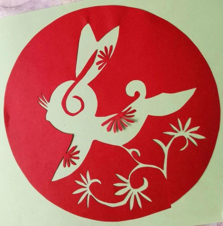 創意十足中秋玉兔剪紙，兔子鬧仲秋