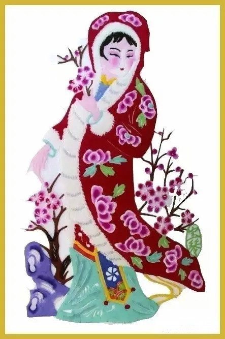 美女染色剪紙作品欣賞，色彩斑斕的剪紙藝術(shù)