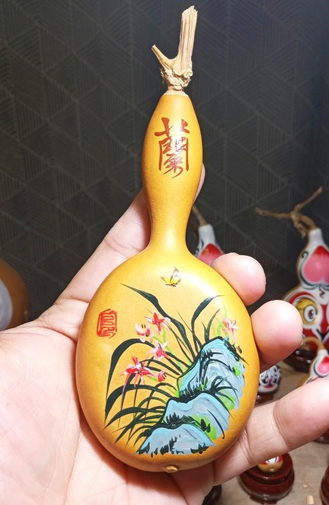 手繪梅蘭菊竹葫蘆，彩繪葫蘆驚艷眾人