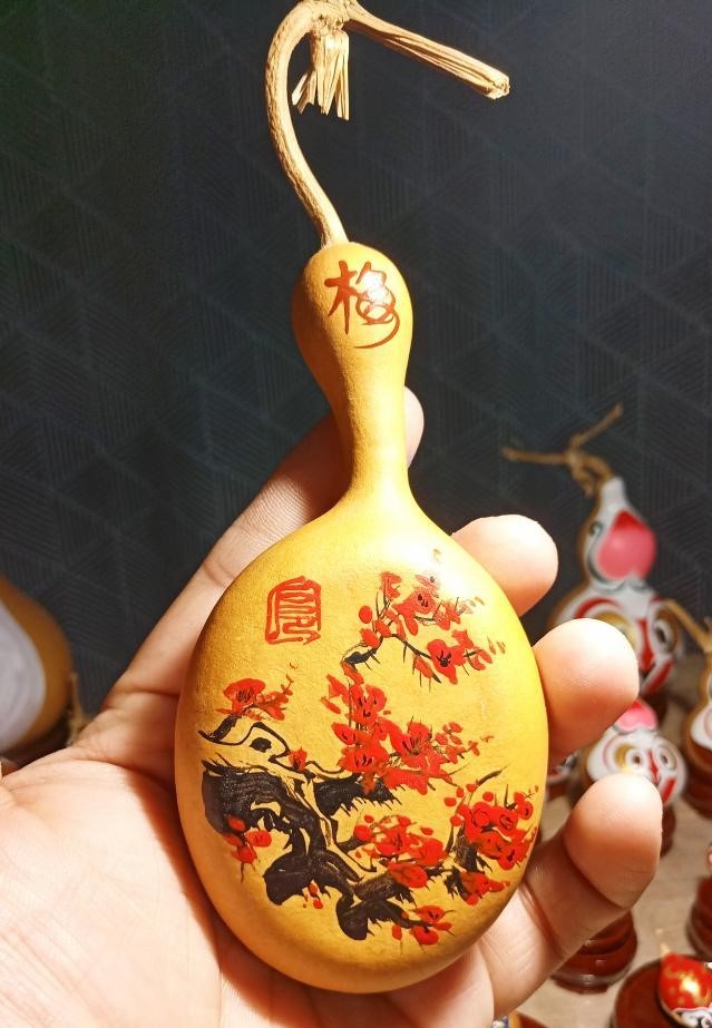 手繪梅蘭菊竹葫蘆，彩繪葫蘆驚艷眾人