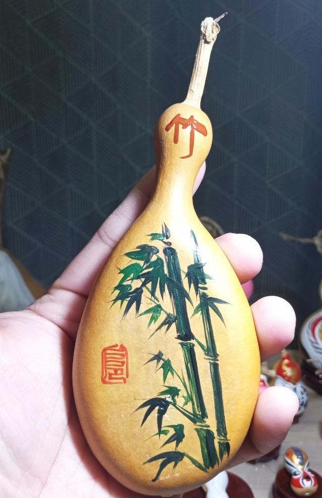 手繪梅蘭菊竹葫蘆，彩繪葫蘆驚艷眾人