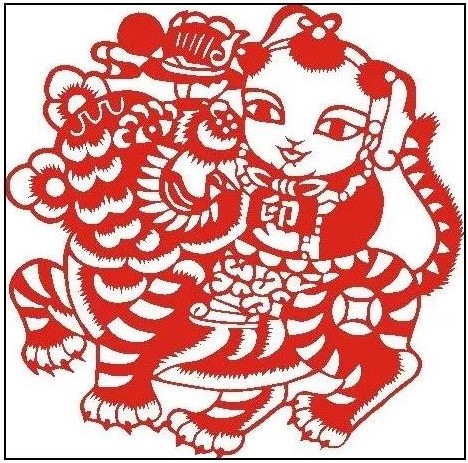 寅——賞“虎”剪紙，23張虎剪紙圖集