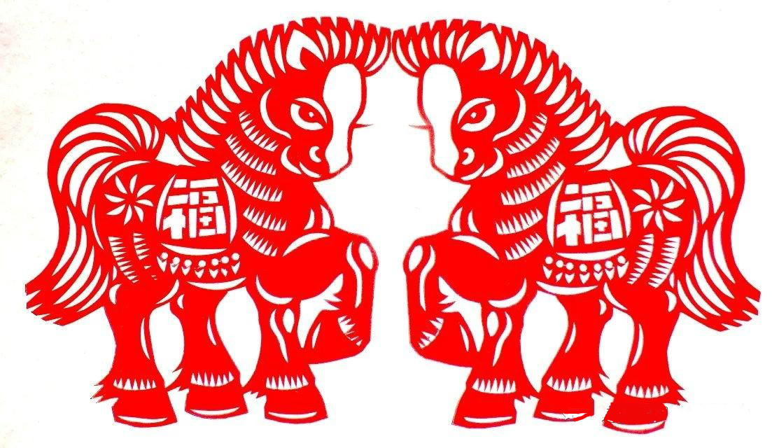 活潑可愛的小馬駒剪紙圖集(25張)，孫立峰作品