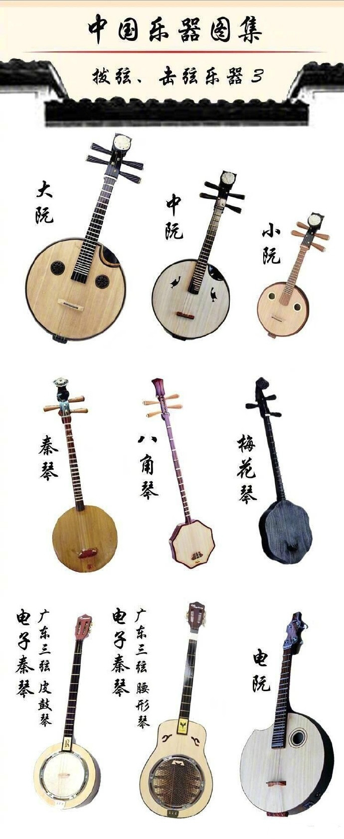 中國樂器圖集：種類繁多的樂器大全