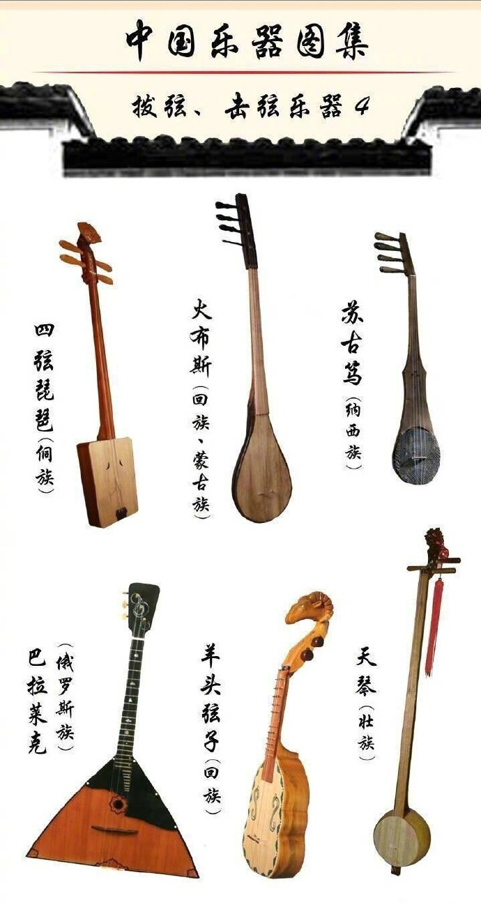 中國樂器圖集：種類繁多的樂器大全