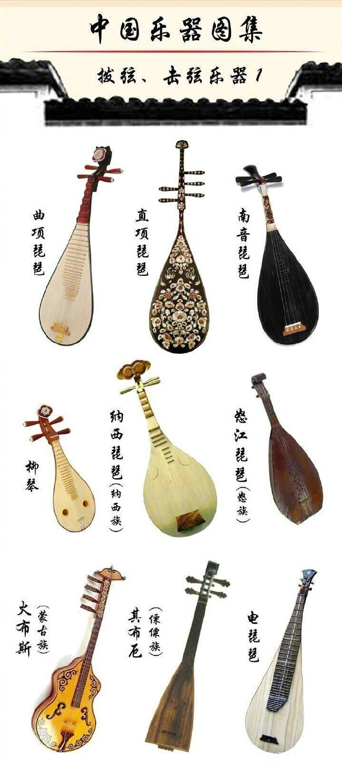 中國樂器圖集：種類繁多的樂器大全