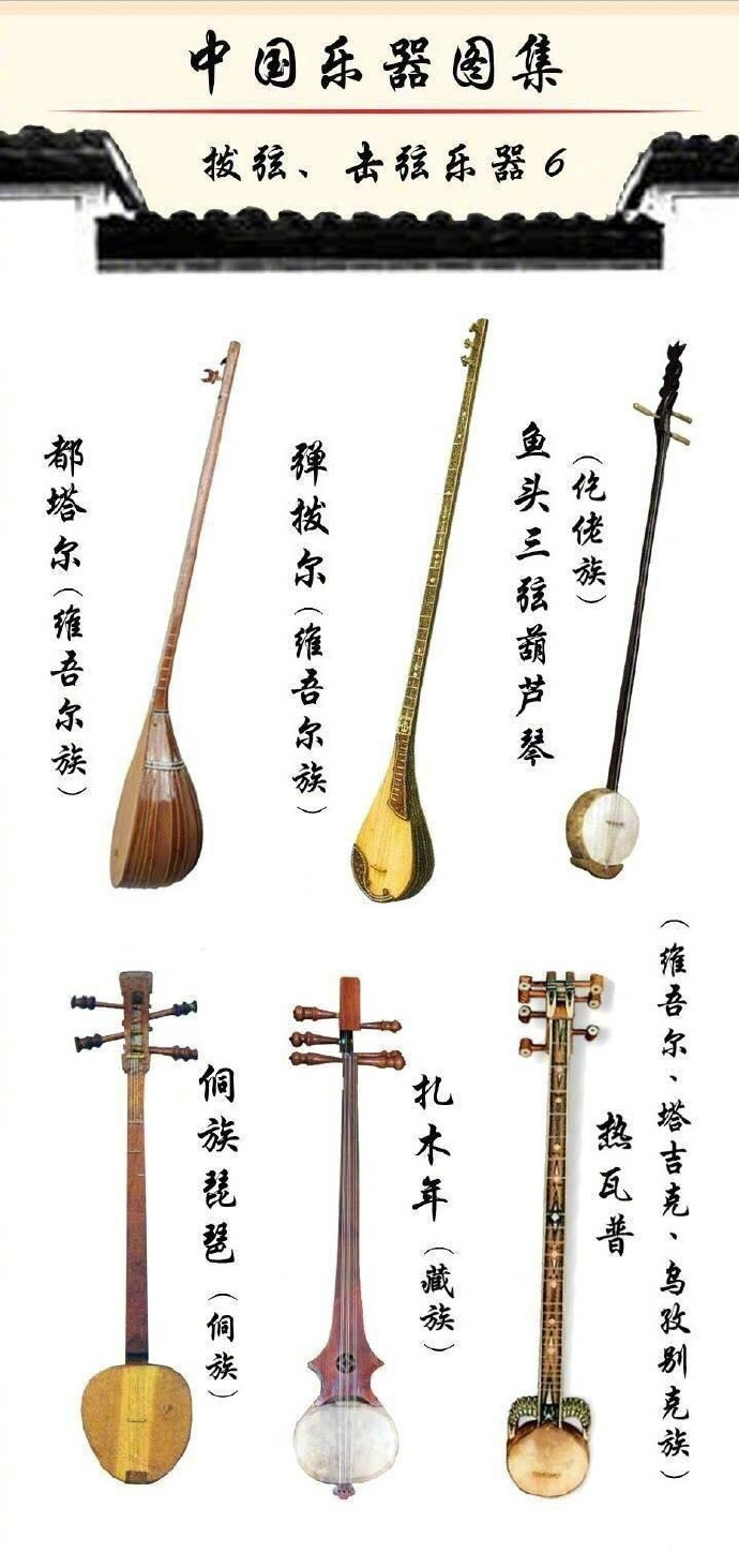 中國樂器圖集：種類繁多的樂器大全