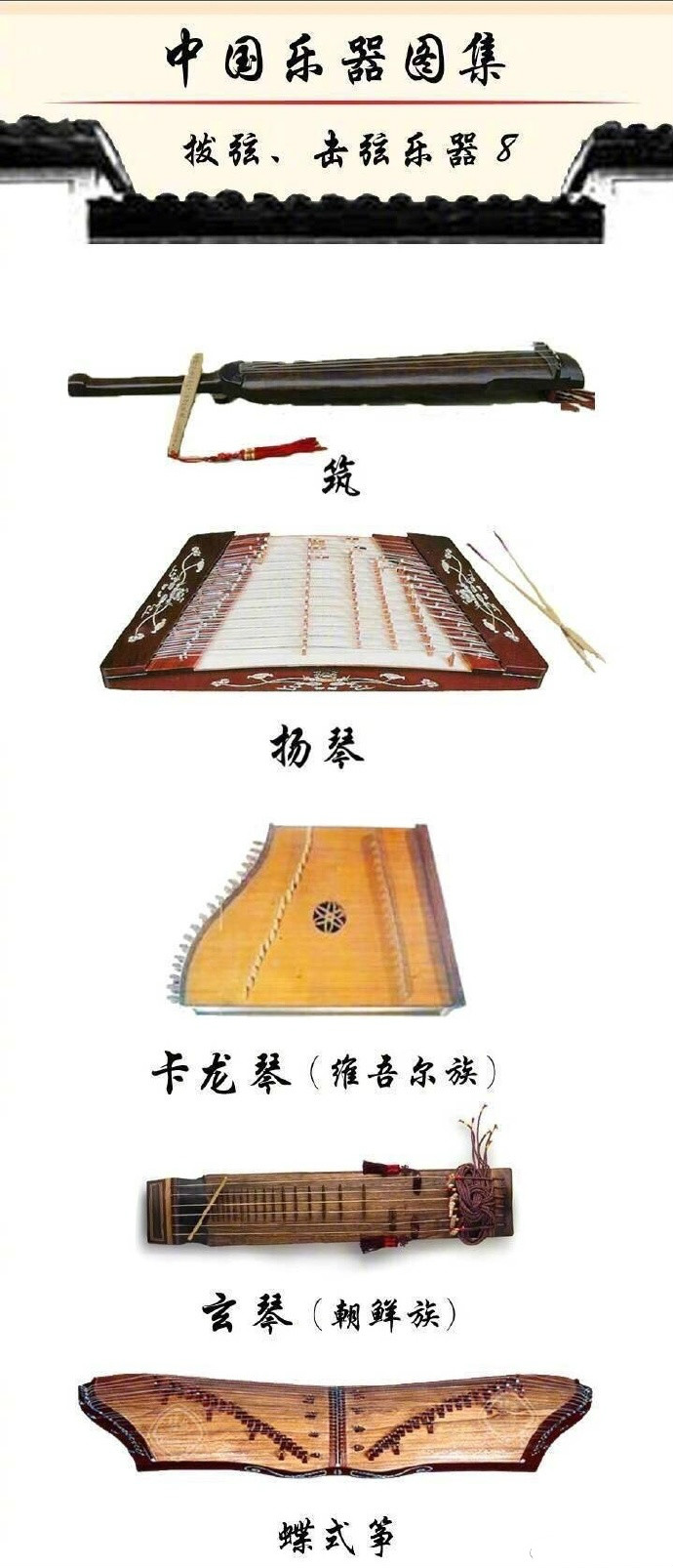 中國樂器圖集：種類繁多的樂器大全