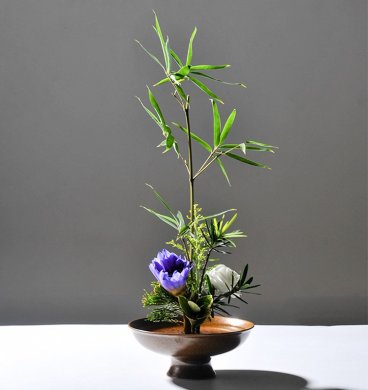竹枝插花藝術：創意日式花器中式插花