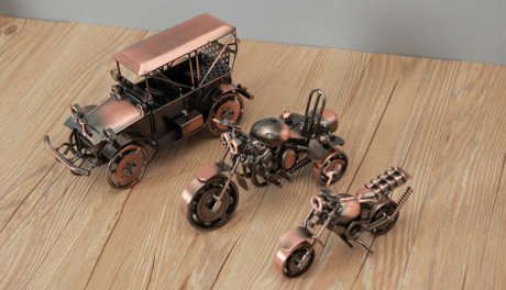 復古手工鐵藝摩托車創意工藝品