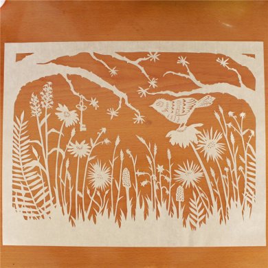 五款創意小鳥系列剪紙藝術作品