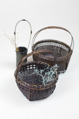 傳統手工藝竹編提籃