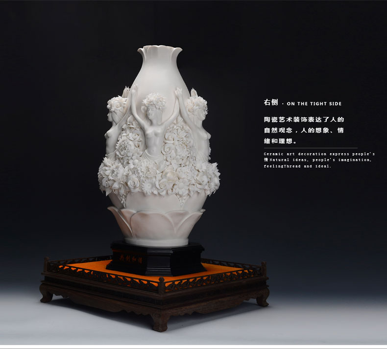 創意家居植物飾品擺件，白瓷瓷器工藝品
