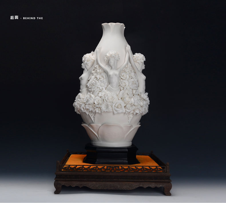 創意家居植物飾品擺件，白瓷瓷器工藝品
