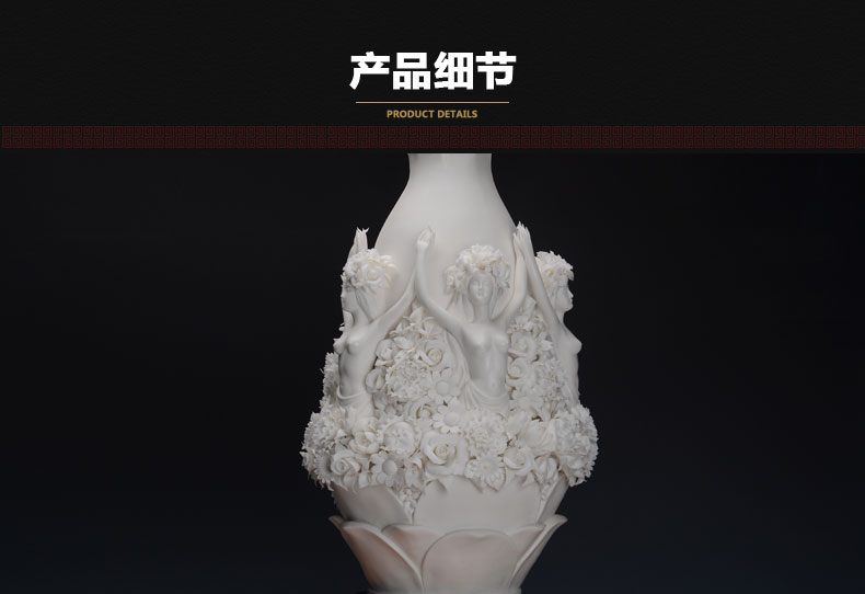 創意家居植物飾品擺件，白瓷瓷器工藝品