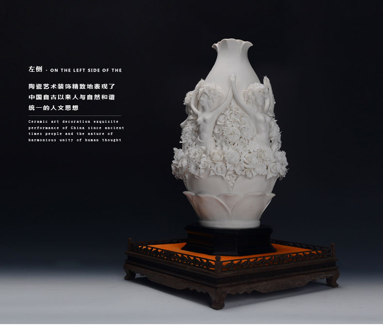 創意家居植物飾品擺件，白瓷瓷器工藝品