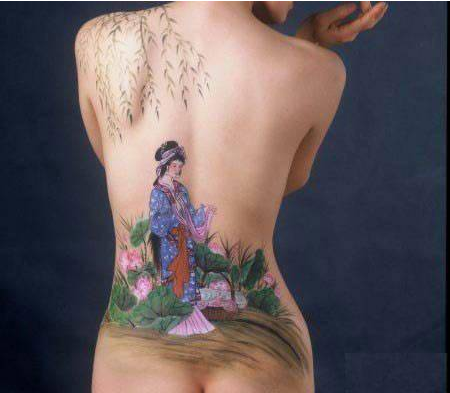 人體彩繪藝術，中國風彩繪