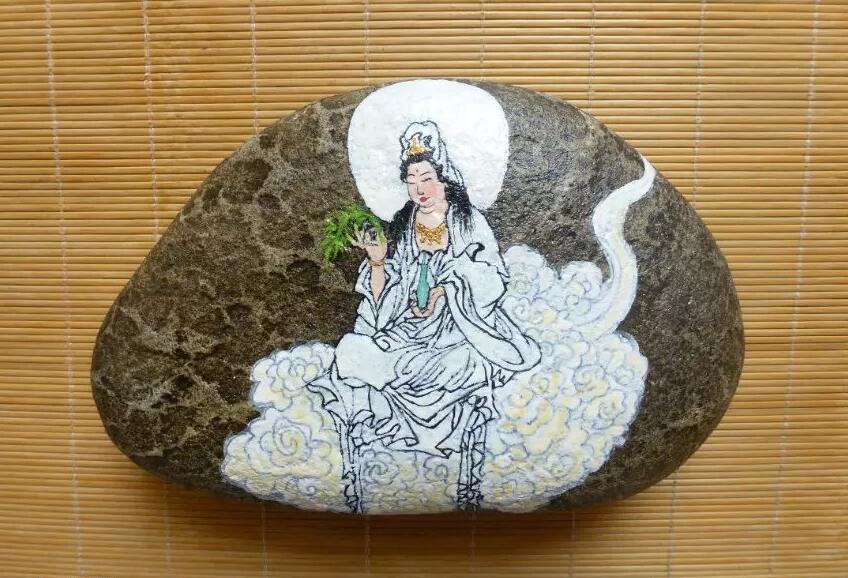 石頭彩繪 中國風彩繪