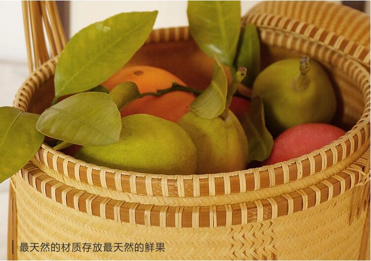 中國風竹編收藏品手工竹籃