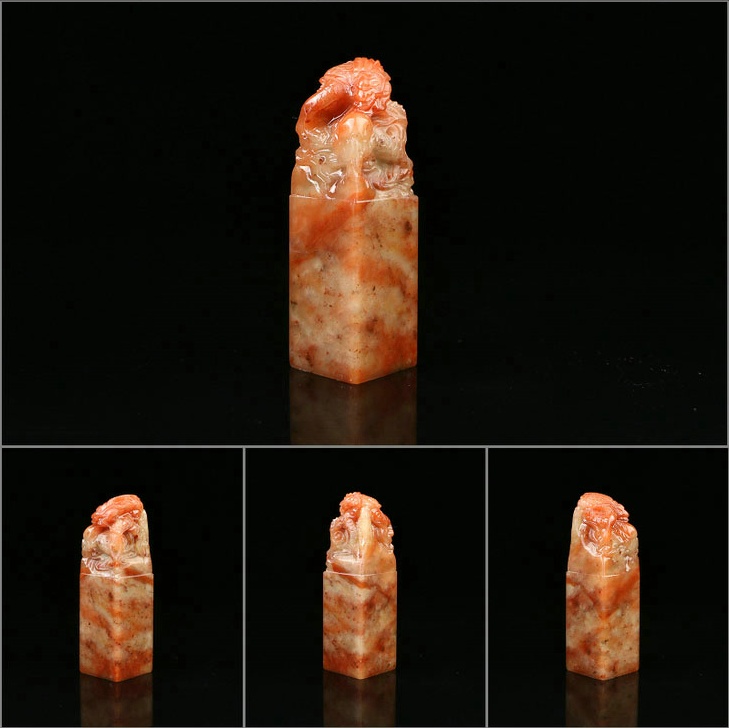龍戲珠壽山石印章，獨具匠心印章圖片