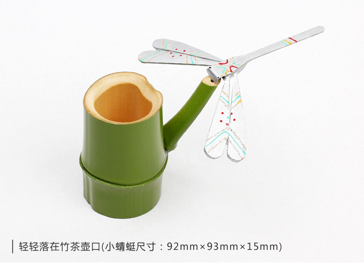 中國風純手工竹制品平衡竹蜻蜓筆筒