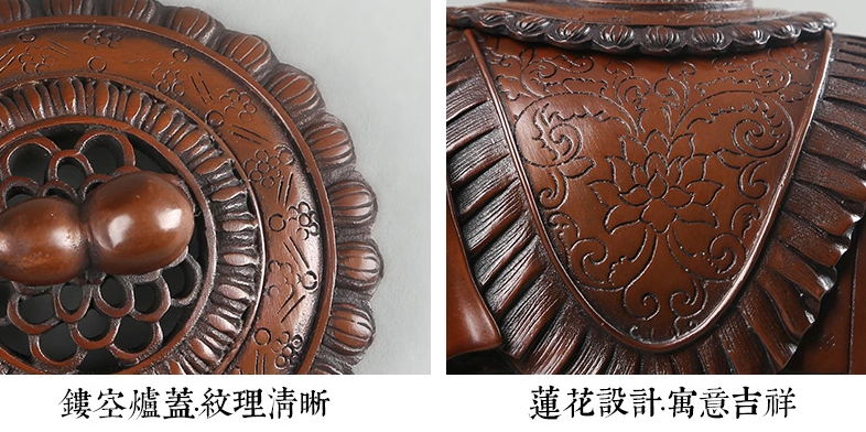 大象紫銅香爐，仿古熏香爐