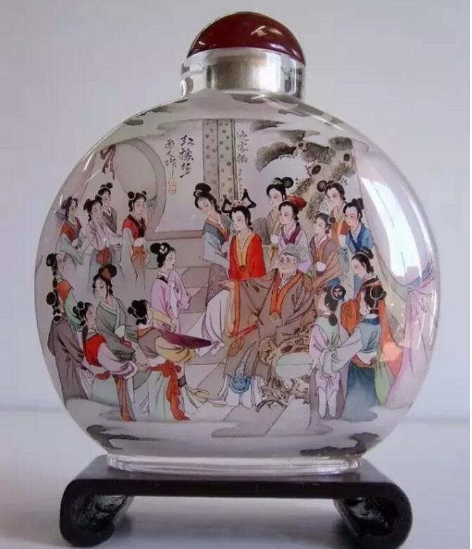 內畫鼻煙壺，壺中天地間掌心中國美