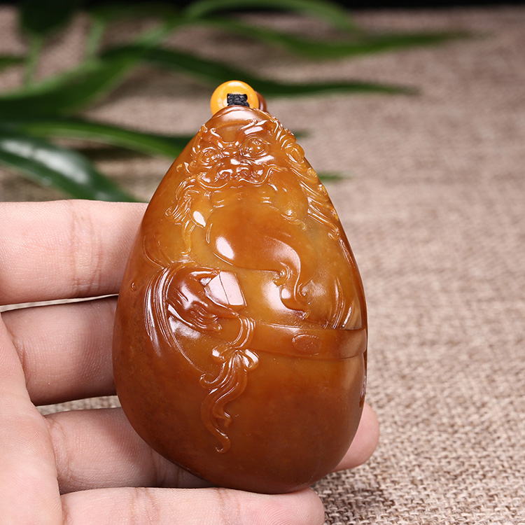 和田玉金包玉鐘馗掛墜，天驅邪鎮鬼平安康健