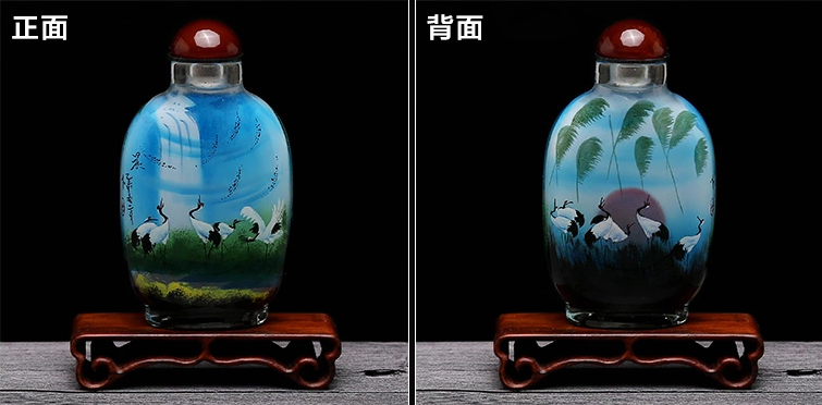 中國風(fēng)民間傳統(tǒng)手繪內(nèi)畫圖鼻煙壺