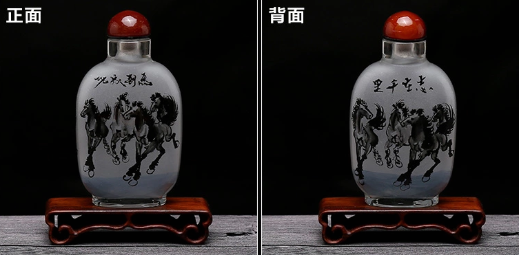 中國風(fēng)民間傳統(tǒng)手繪內(nèi)畫圖鼻煙壺