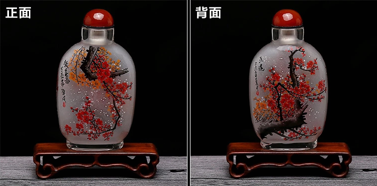 中國風(fēng)民間傳統(tǒng)手繪內(nèi)畫圖鼻煙壺