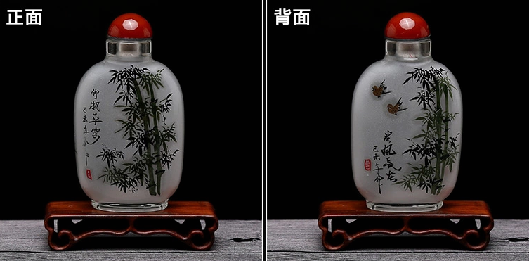 中國風(fēng)民間傳統(tǒng)手繪內(nèi)畫圖鼻煙壺