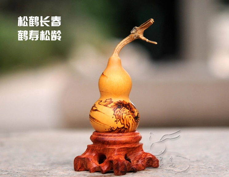 中國風古典山水手工烙畫葫蘆工藝品