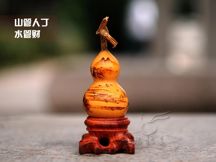 中國風古典山水手工烙畫葫蘆工藝品