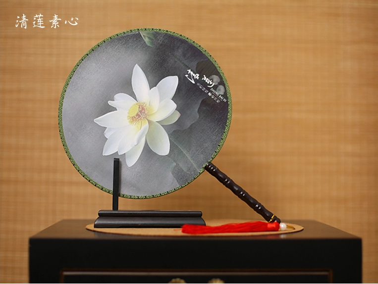 古風古畫圖案系列雙面團扇