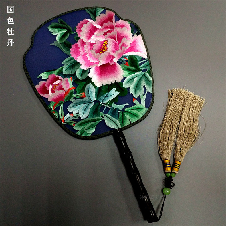 中國風蘇繡雙面繡傳統團扇欣賞