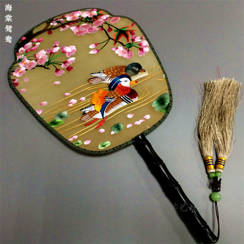 中國風蘇繡雙面繡傳統團扇欣賞